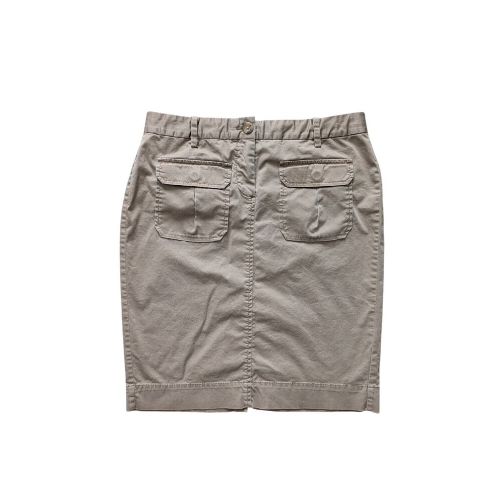 Y2K Old Navy Pencil Cargo Skirt Womens 6 Brown Cotton Beachy Surf Streetwear